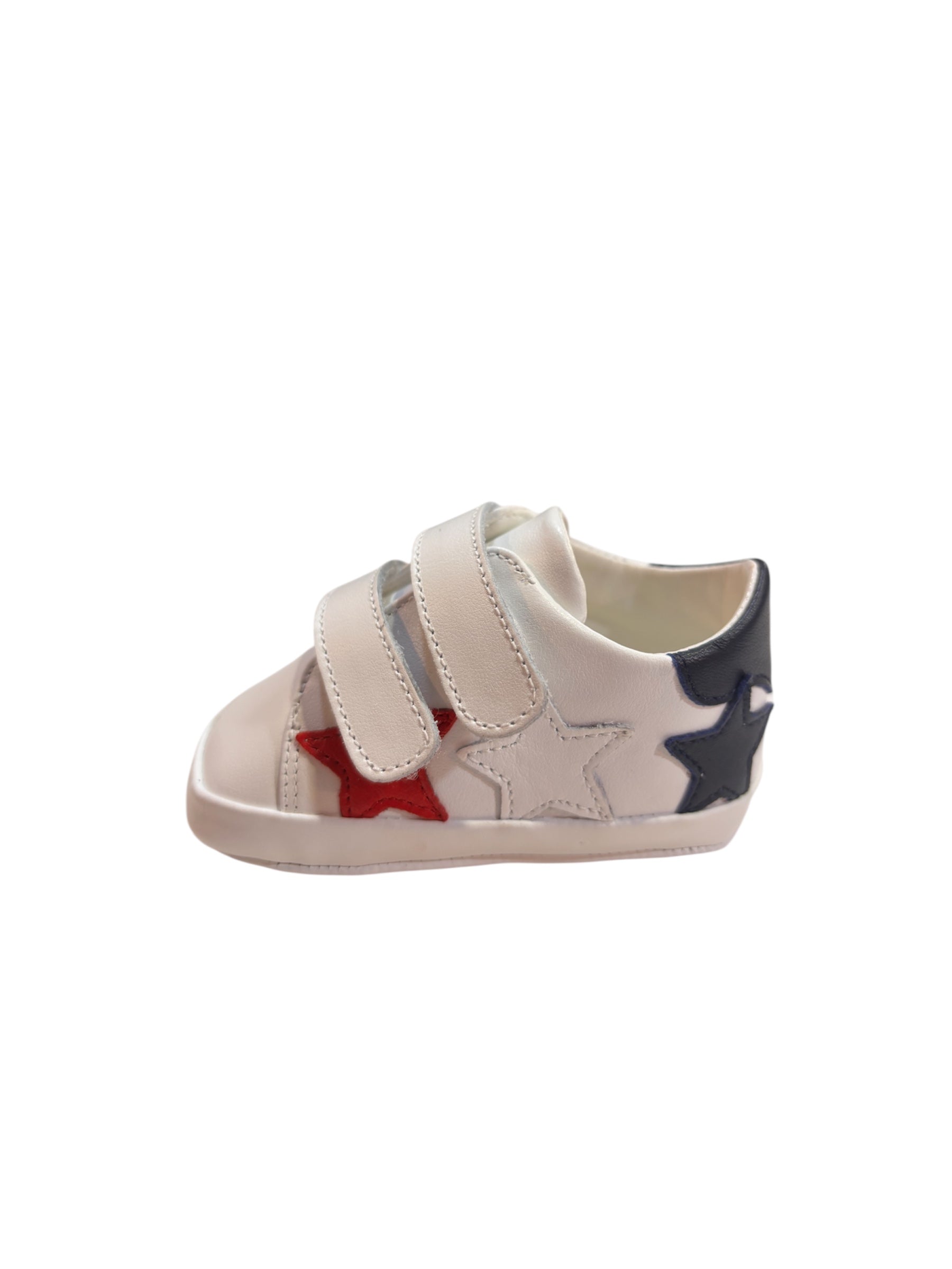 scarpa-culla-in-pelle-bianca-con-stelle-babychic