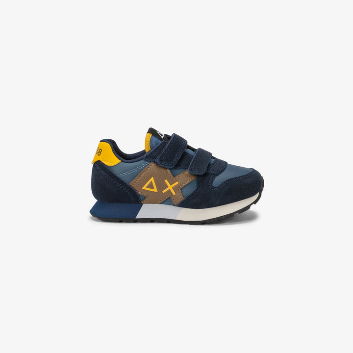 Sneaker Boy's Jaki Bicolor in nylon e suede navy blue - SUN68