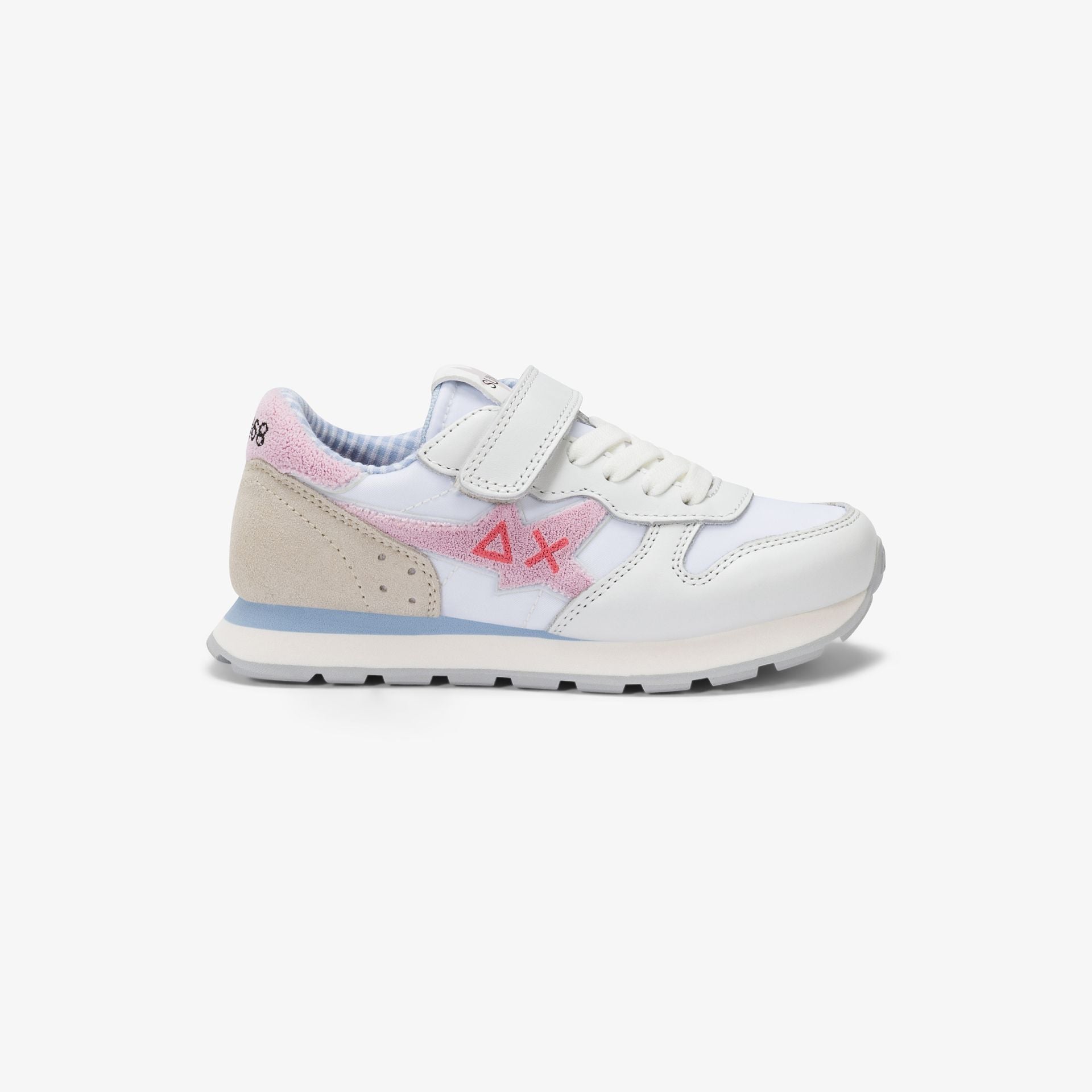 sneaker-girls-stargirl-sponge-in-pelle-e-nylon-bianco-rosa-sun68