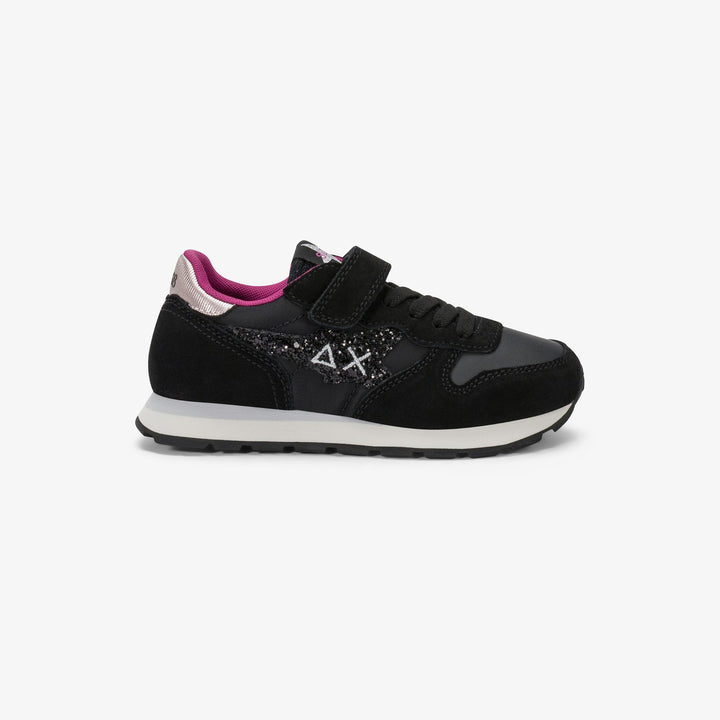 Sneaker Girl's Stargirl Glitter in suede e nylon nero - SUN68