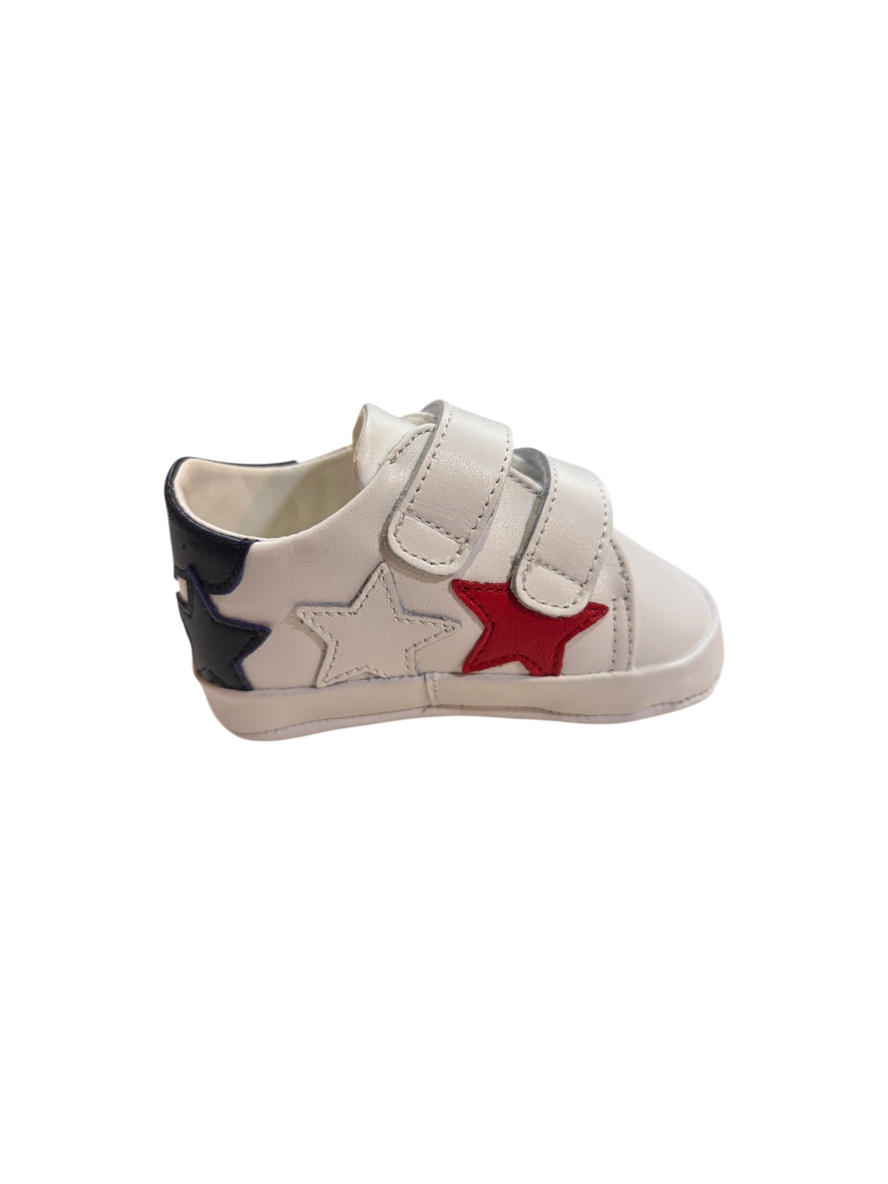 scarpa-culla-in-pelle-bianca-con-stelle-babychic