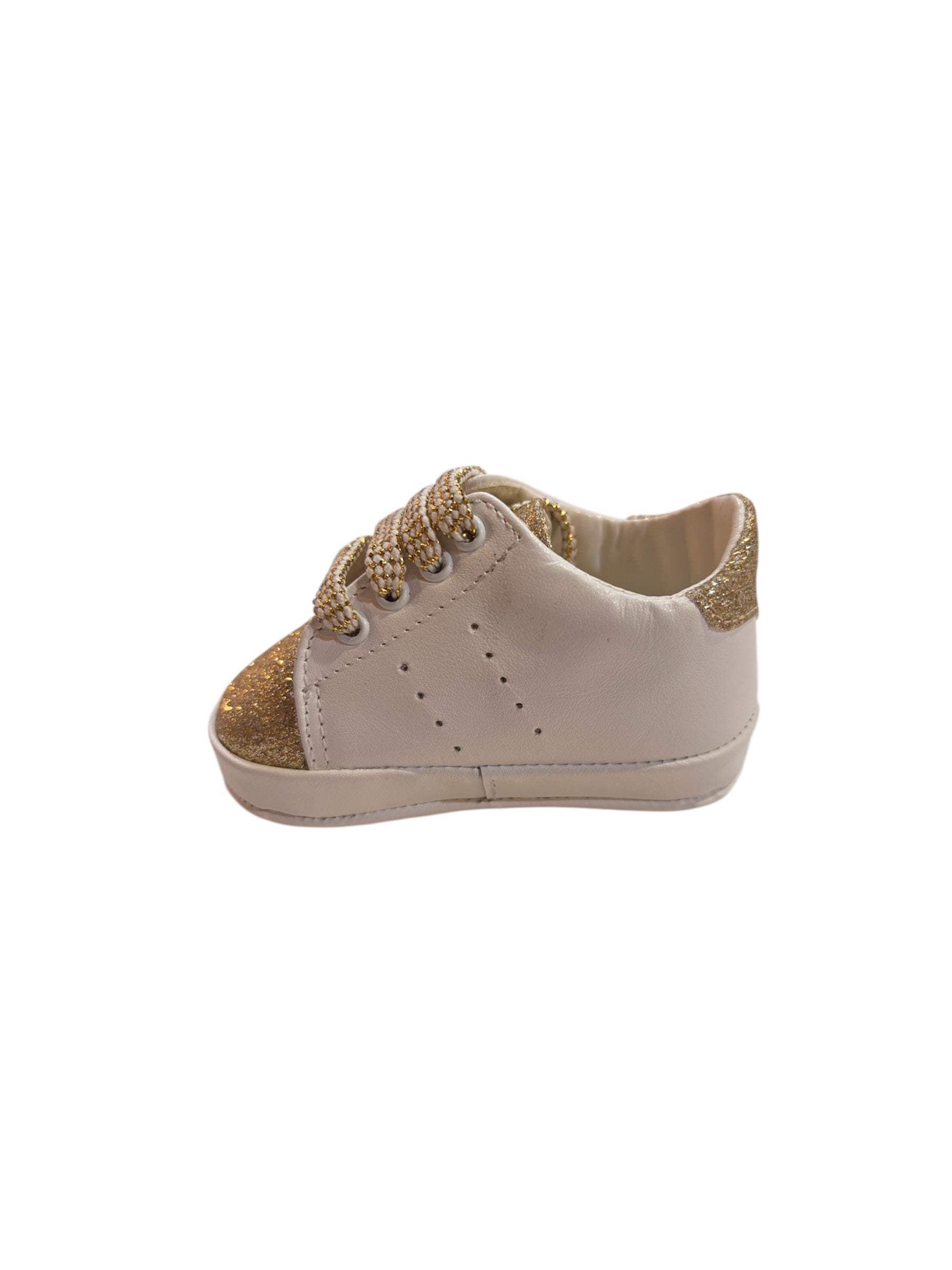 scarpa-culla-in-pelle-bianca-con-cuore-oro-babychic