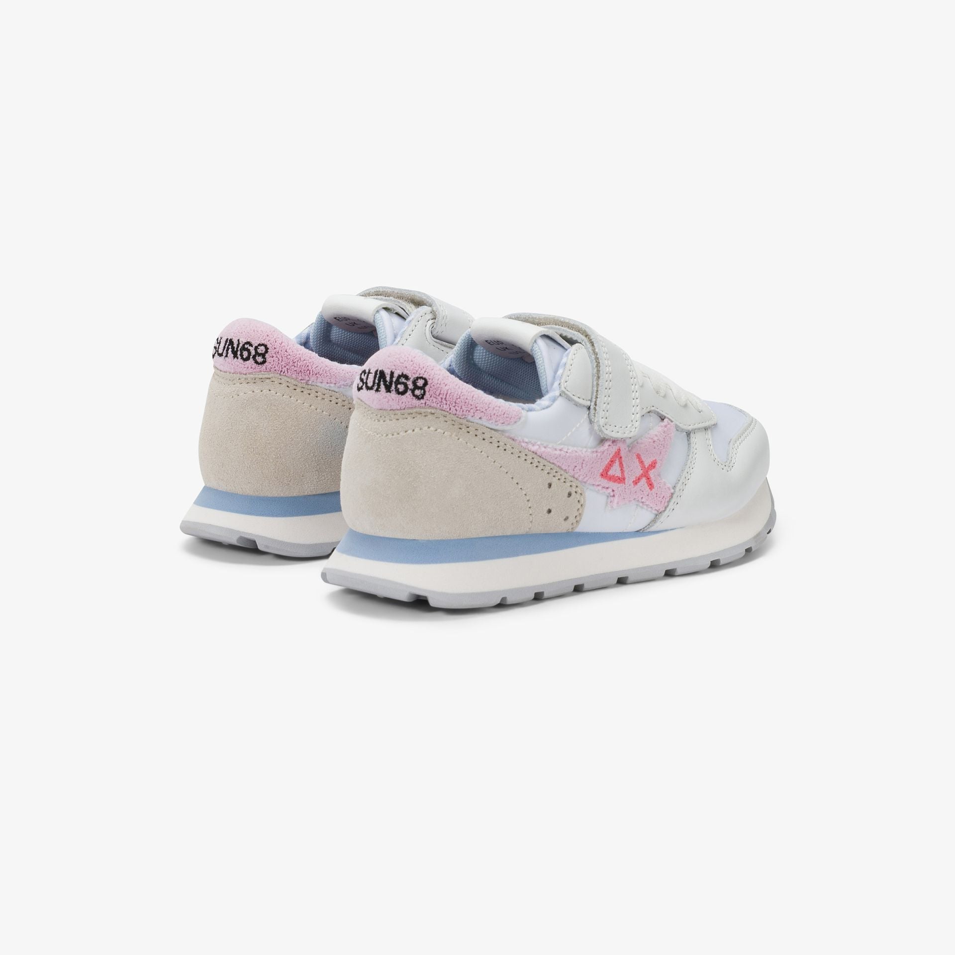 sneaker-girls-stargirl-sponge-in-pelle-e-nylon-bianco-rosa-sun68