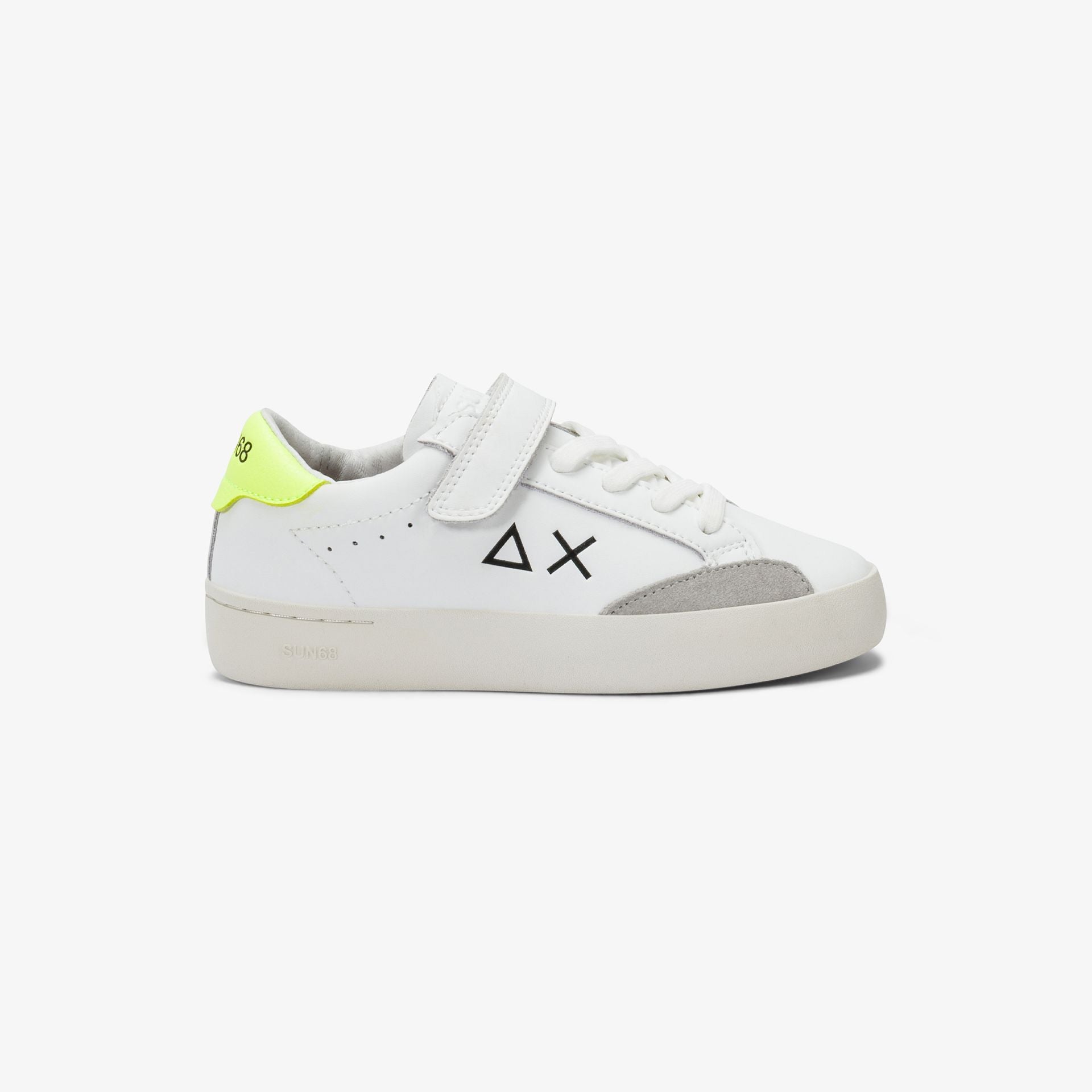 sneaker-boys-street-in-pelle-bianco-giallo-fluo-sun68