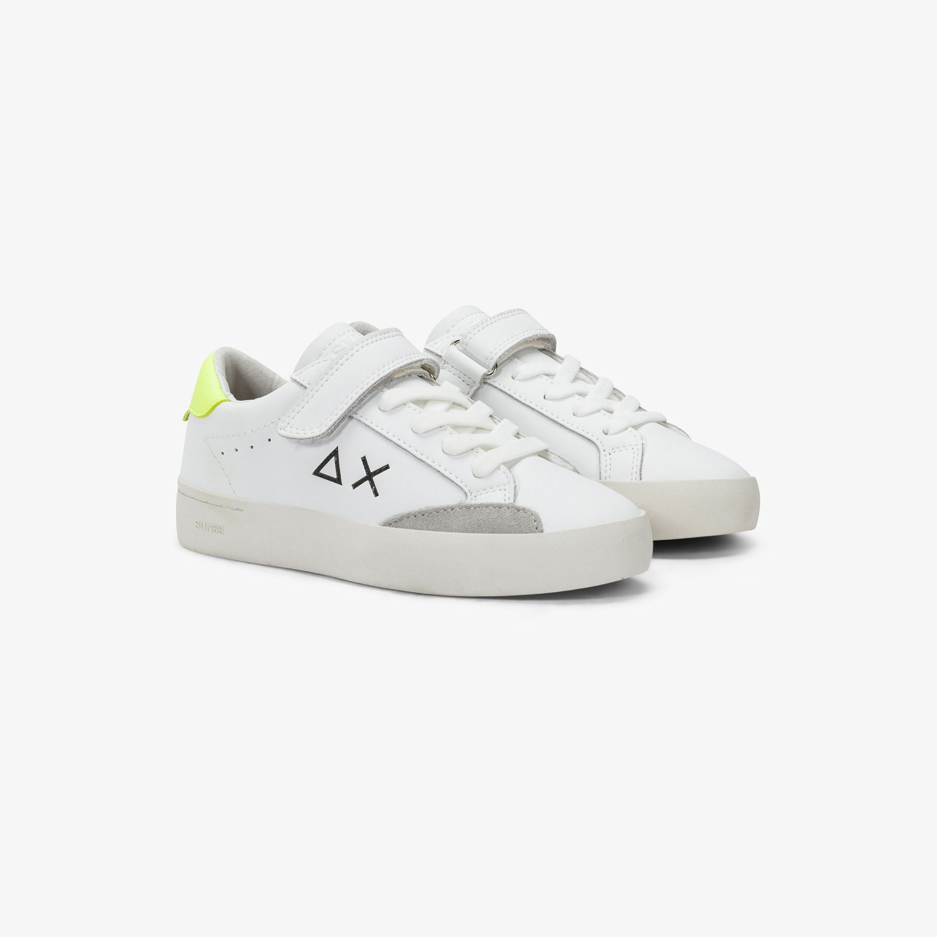 sneaker-boys-street-in-pelle-bianco-giallo-fluo-sun68